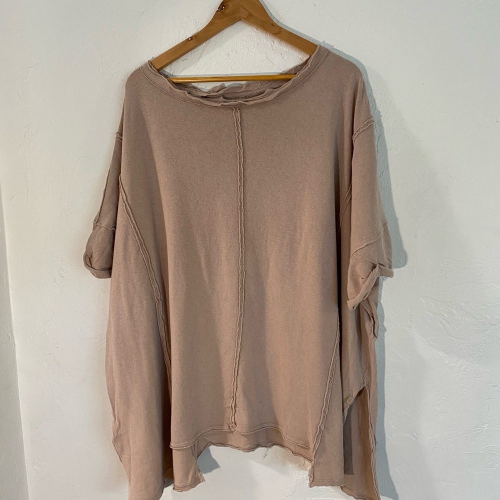 We The Free Casual Oversized Rose/Pink Top